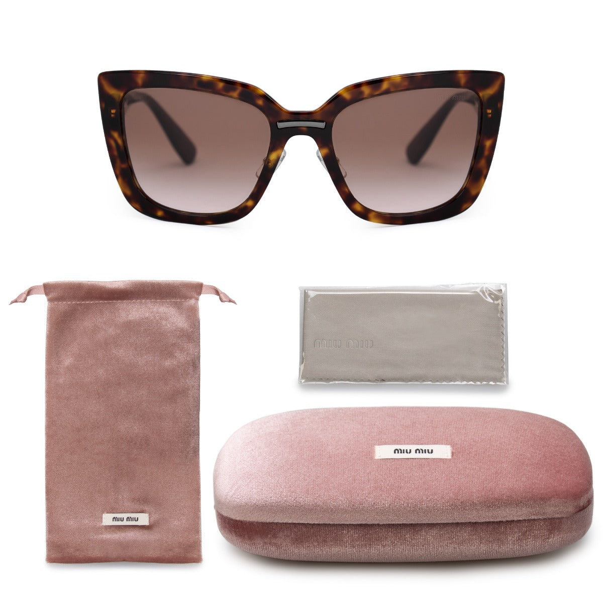 title:Miu Miu Rectangular Sunglasses SMU03VS 2AU0A6 55;color:not applicable