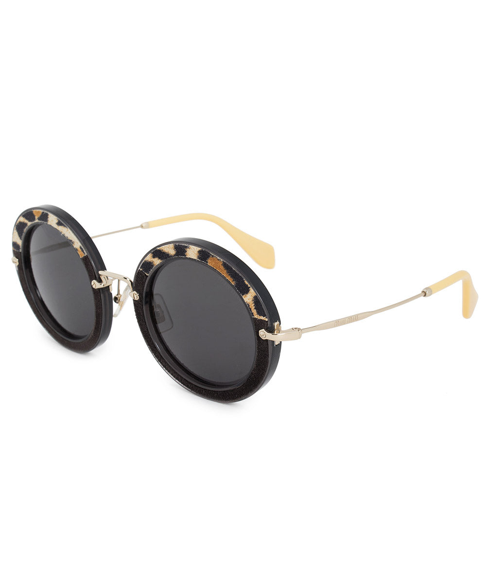 title:Miu Miu Round Sunglasses SMU08RS USC1A1 49;color:Gray