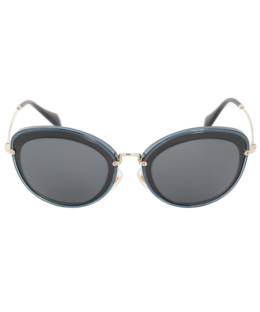 title:Miu Miu Round Sunglasses SMU50RS 1AB9K1 54;color:Blue