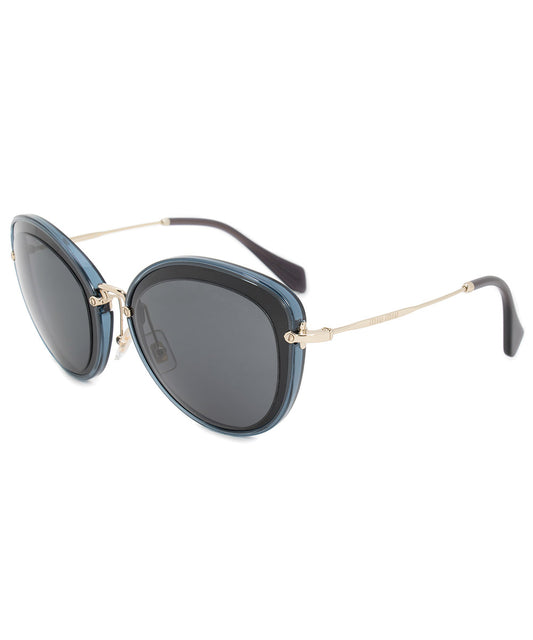 title:Miu Miu Round Sunglasses SMU50RS 1AB9K1 54;color:Blue