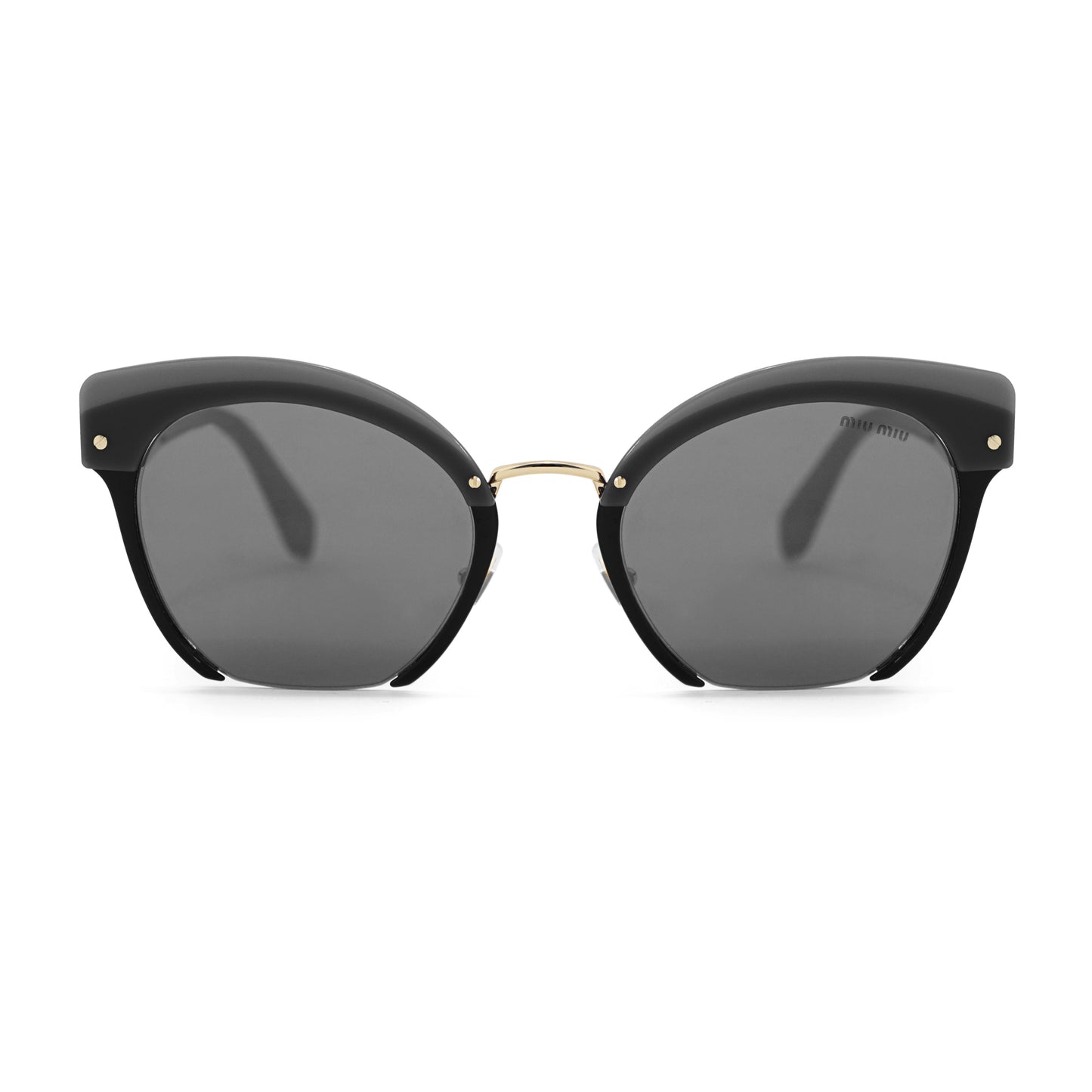 title:Miu Miu Cat Eye Sunglasses SMU53TS 1AB7W1 53;color:Black