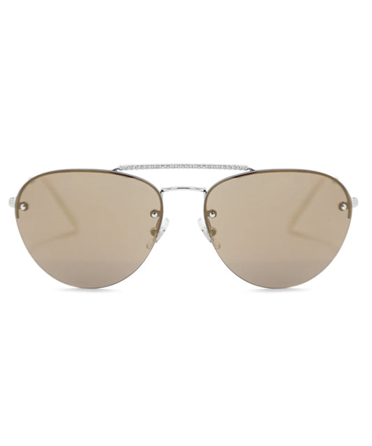 title:Miu Miu Aviator Sunglasses SMU54US 1BC1C0 59;color:Silver