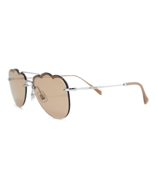 title:Miu Miu Aviator Sunglasses SMU56US 1BC176 58;color:Silver