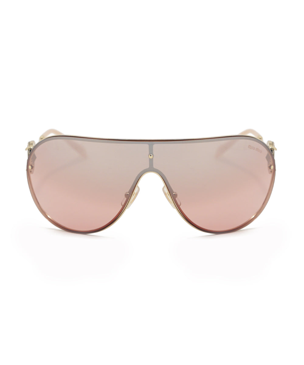 title:Miu Miu Aviator Sunglasses SMU67US ZVN7L1 37;color:Gold