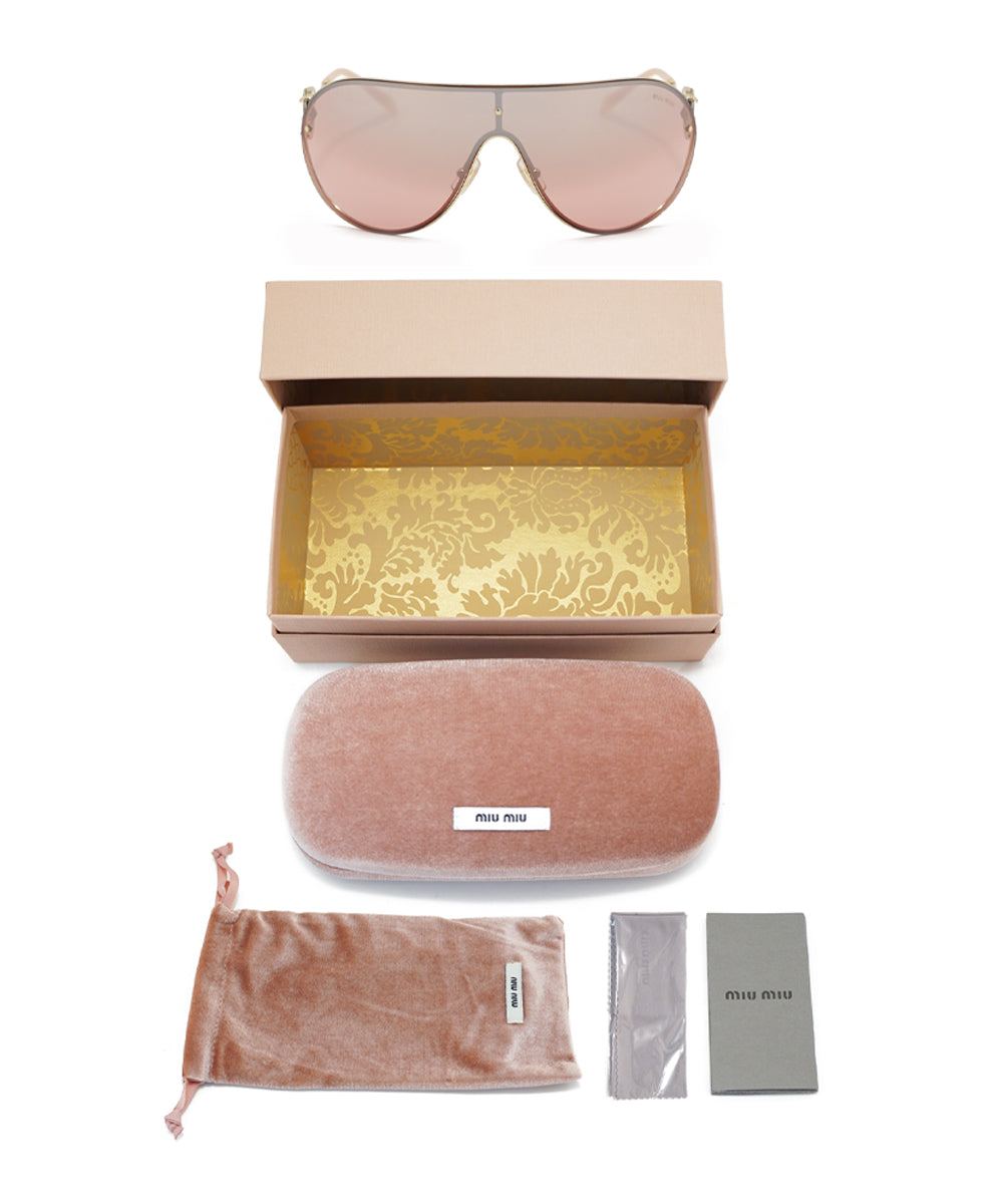 title:Miu Miu Aviator Sunglasses SMU67US ZVN7L1 37;color:Gold