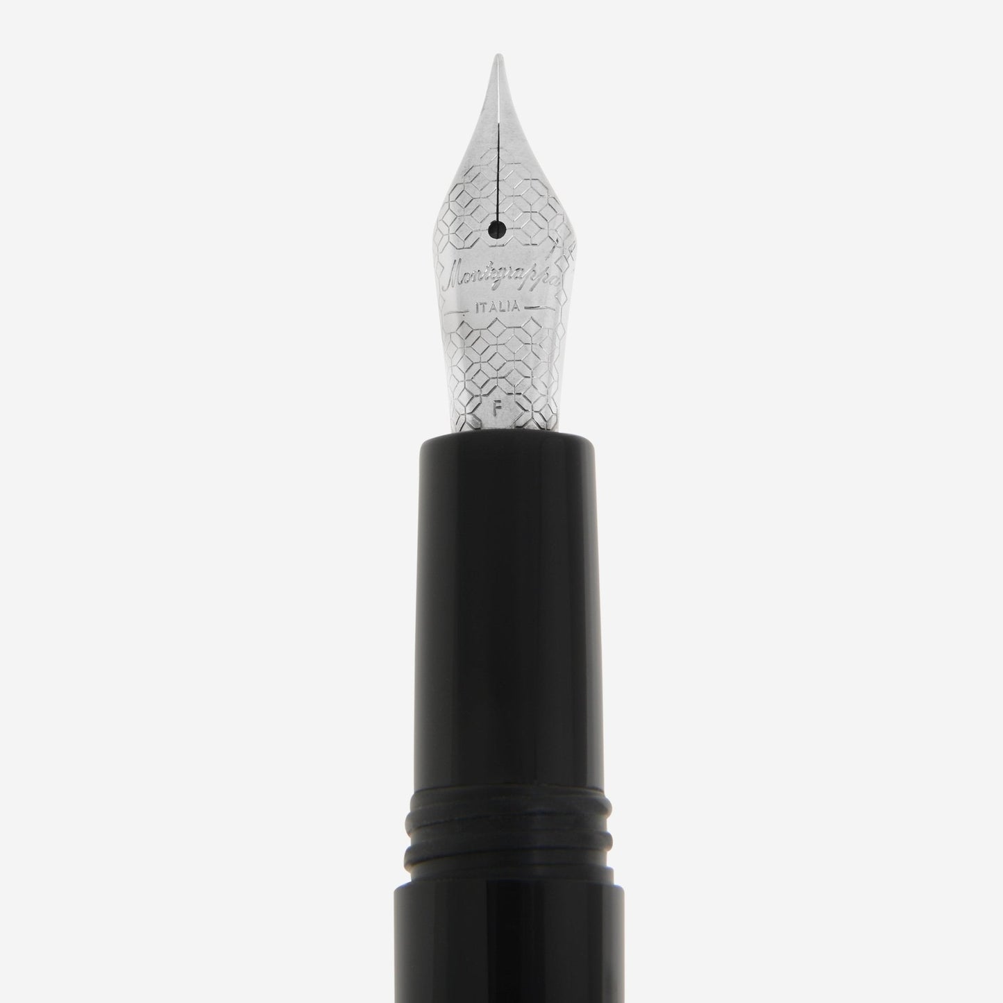 Montegrappa Fortuna Black with Black Trim Fountain Pen (F) ISFOR2LC - THE SOLIST - Montegrappa