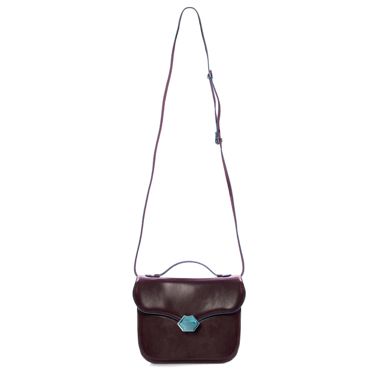 title:Marni Medium Mrs Midi Shoulder Bag in Wine;color:Blue