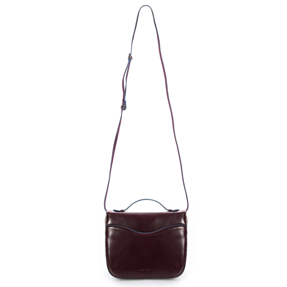 title:Marni Medium Mrs Midi Shoulder Bag in Wine;color:Blue