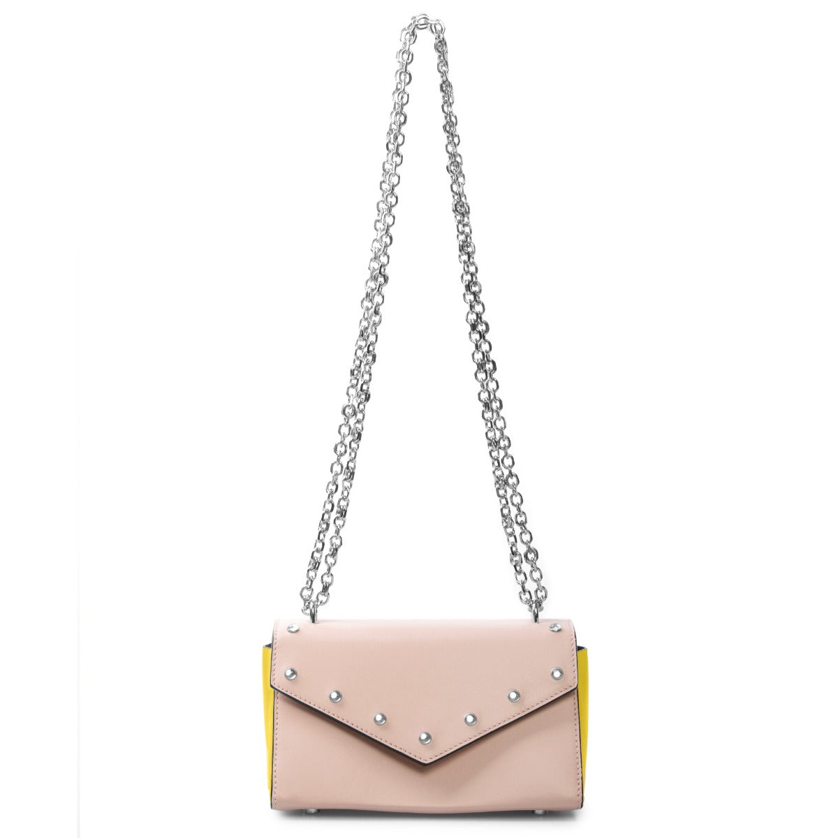 title:Marni Small Triangle Shoulder Bag in Pink;color:Yellow