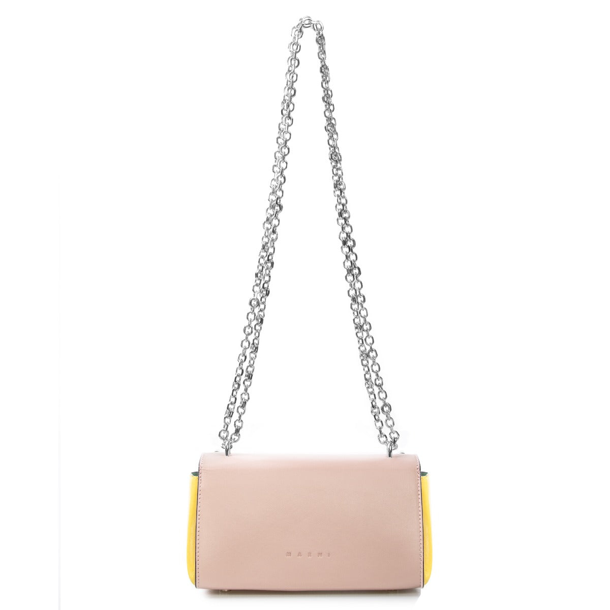 title:Marni Small Triangle Shoulder Bag in Pink;color:Yellow