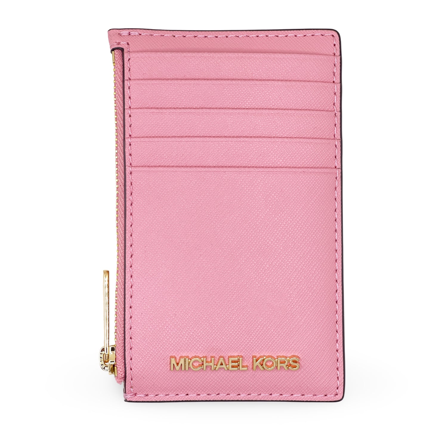 title:Michael Kors Women's Jet Set Travel Medium Top Zip Card Case;color:Carnation