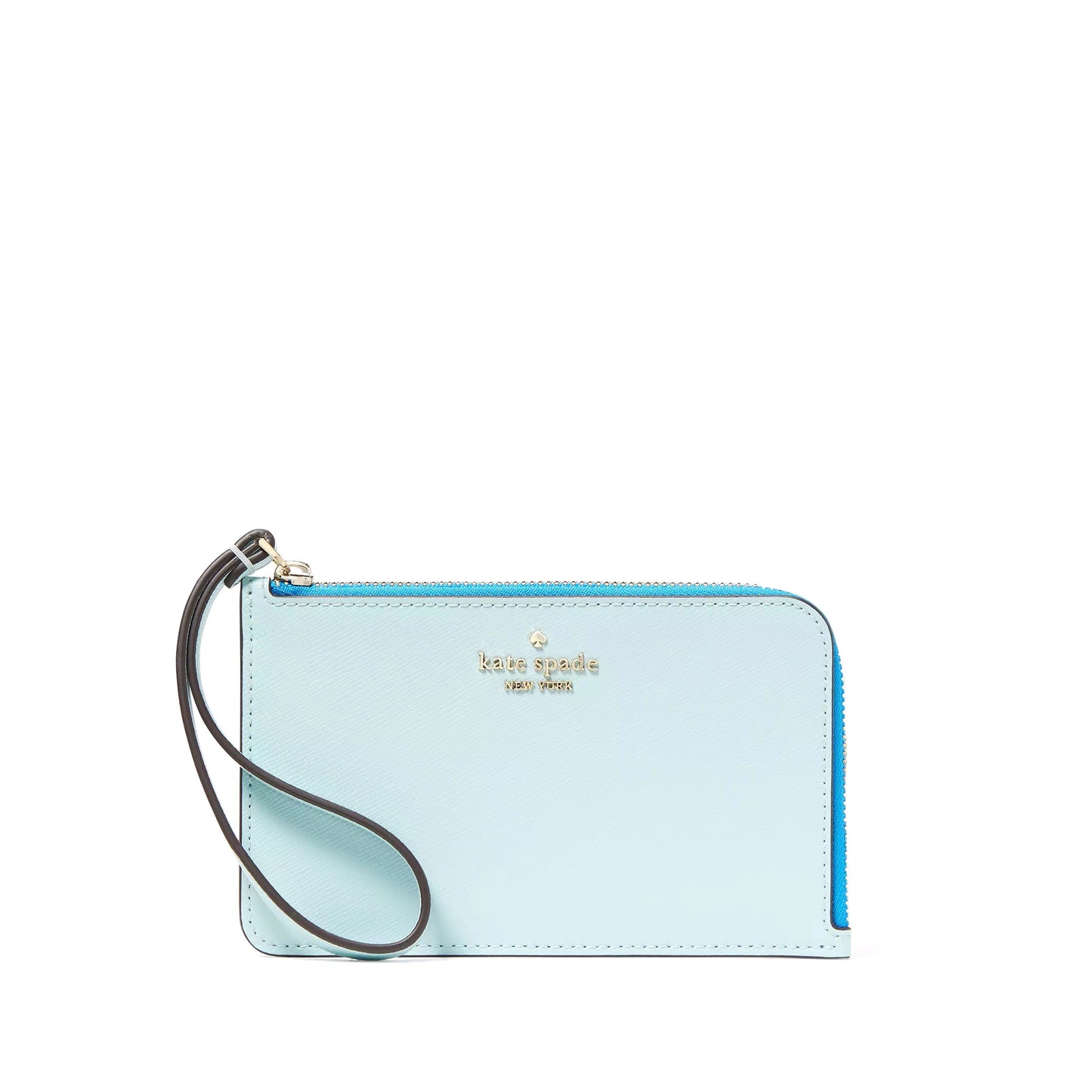 title:Kate Spade Women's Lucy Bicolor Small L-Zip Wristlet;color:Blue Glow Multi