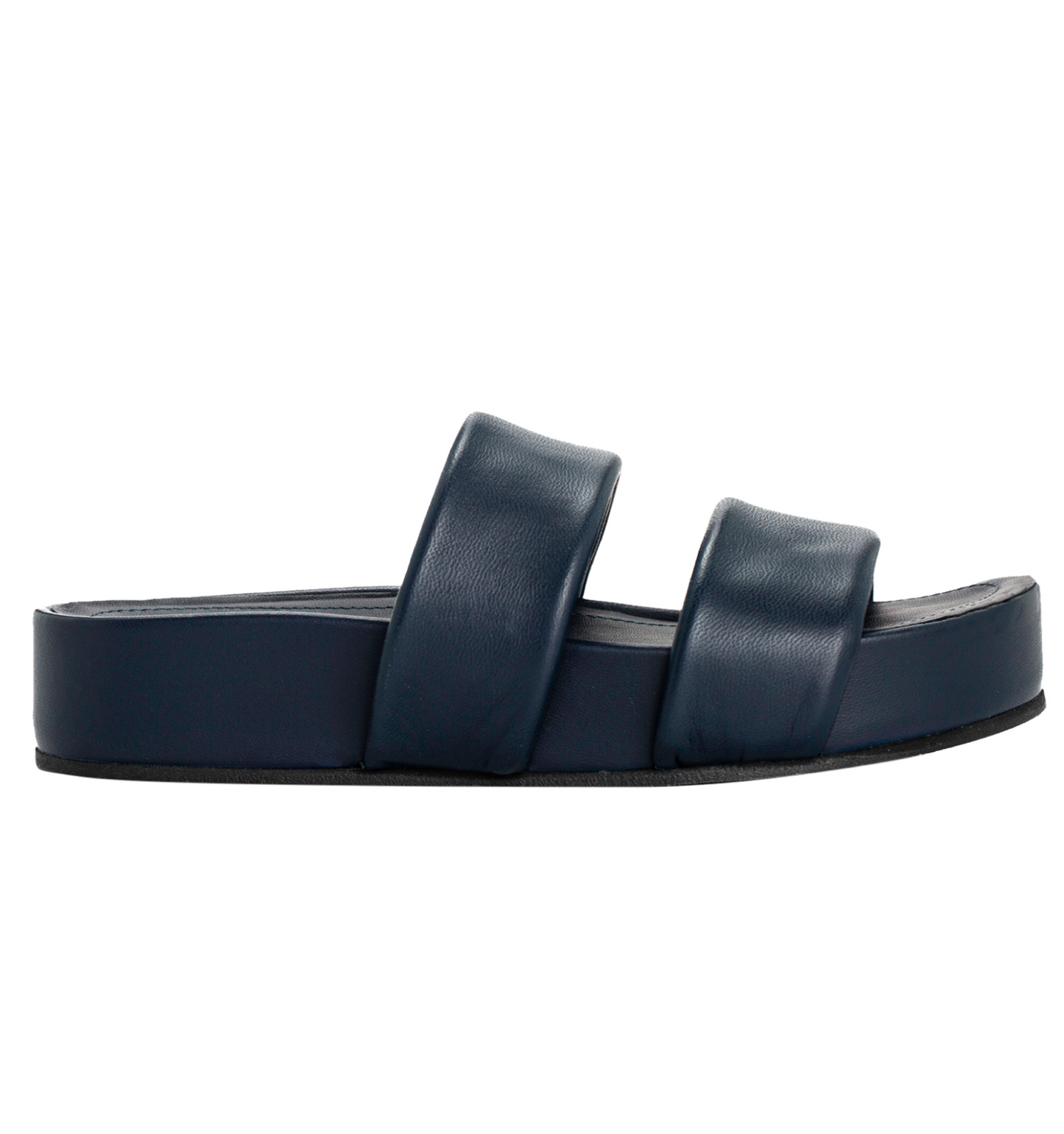 Hallie Navy Leather Sandal