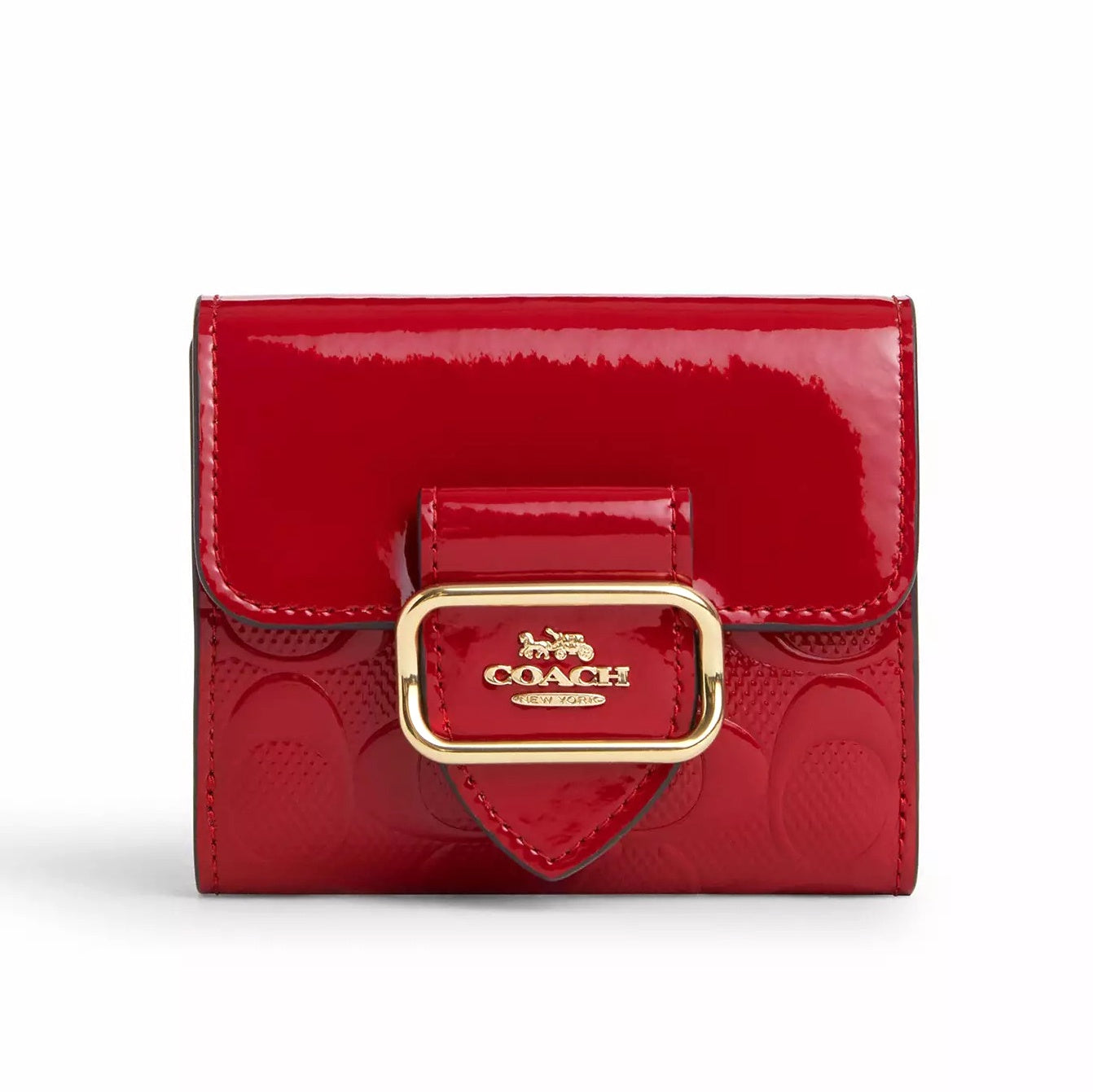 title:Coach Women's Small Morgan Wallet In Signature Leather;color:Red