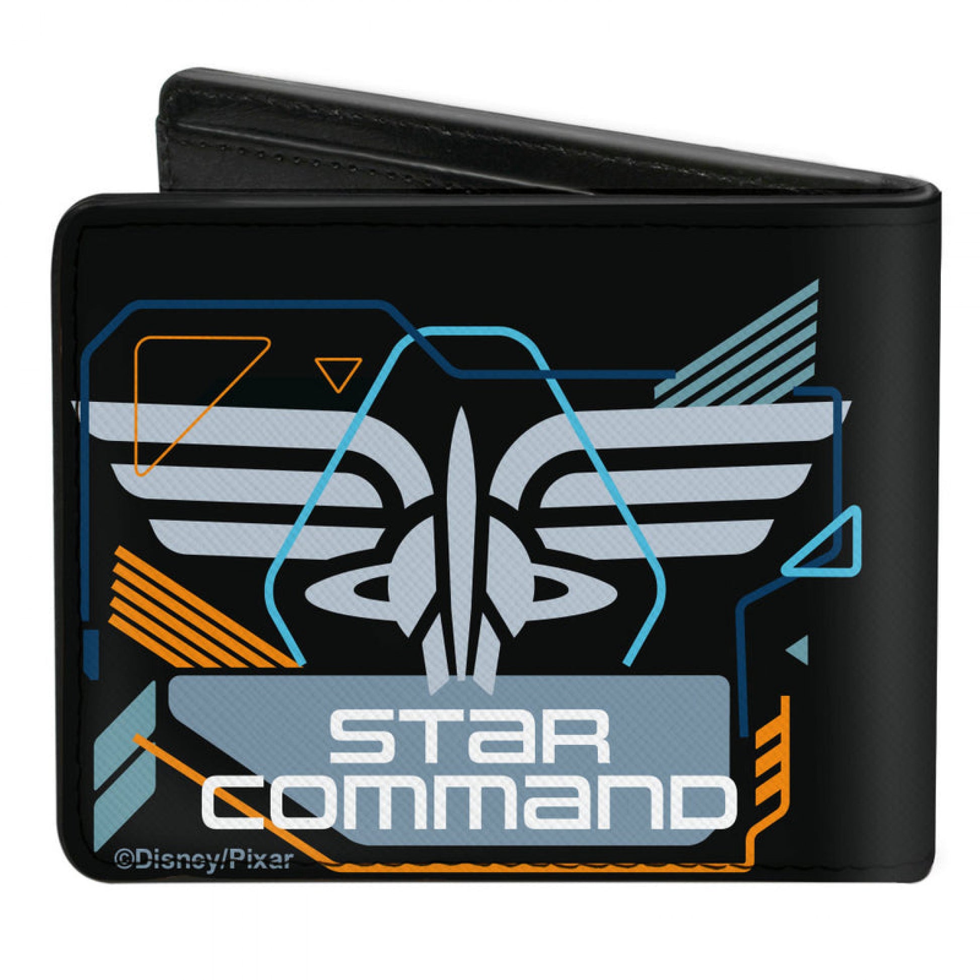 title:Lightyear Star Command Wings w/ Text Logo Bi-Fold Wallet;color:Multi-Color