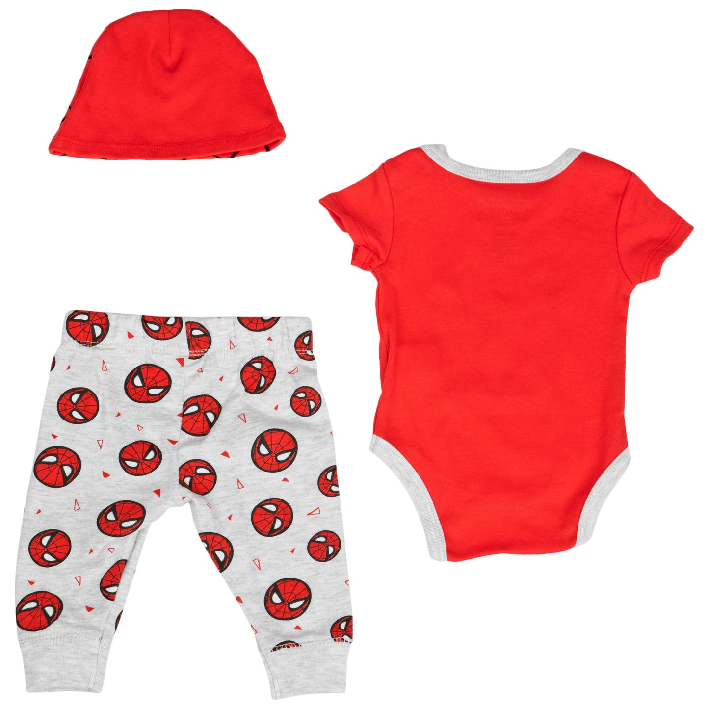 title:Spider-Man This Hero Crawls 3-Piece Bodysuit Set & Cap;color:Multi-Color