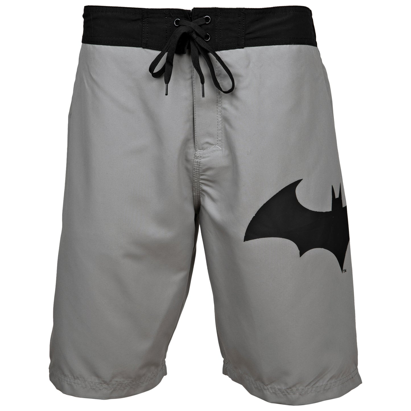 title:Batman Hush Symbol Heather Grey Board Shorts;color:Grey