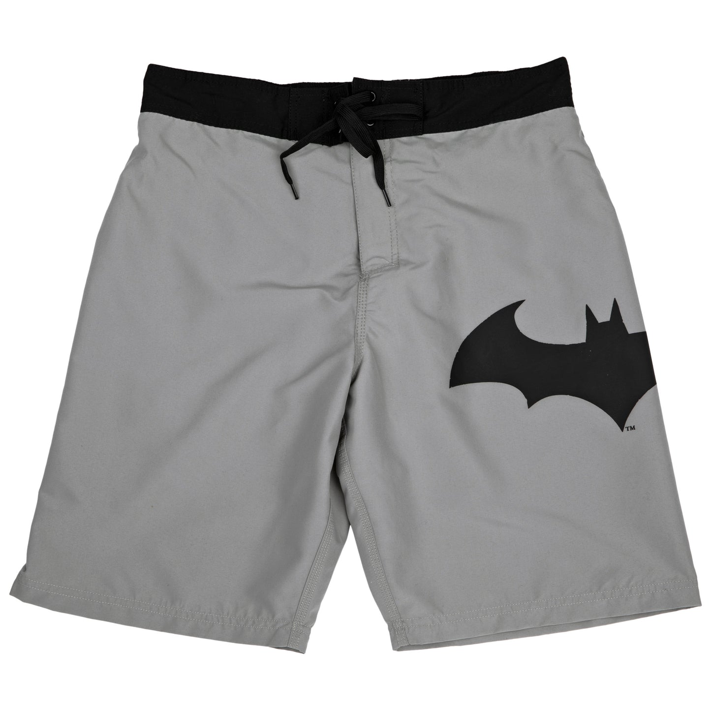 title:Batman Hush Symbol Heather Grey Board Shorts;color:Grey