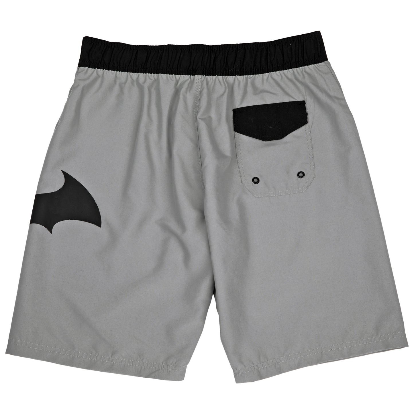 title:Batman Hush Symbol Heather Grey Board Shorts;color:Grey