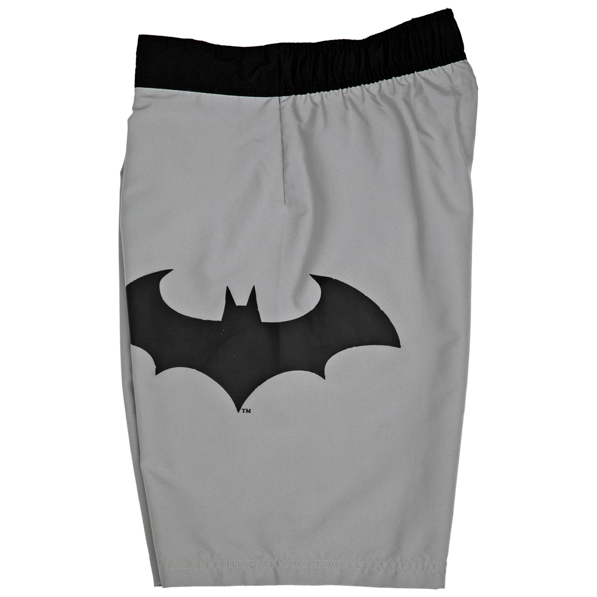 title:Batman Hush Symbol Heather Grey Board Shorts;color:Grey