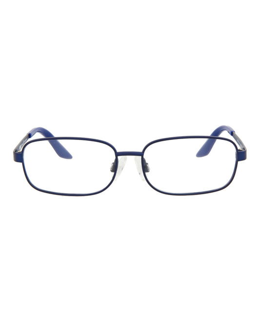 title:Puma Square-Frame Titanium Optical Frames;color:Blue Blue Transparent