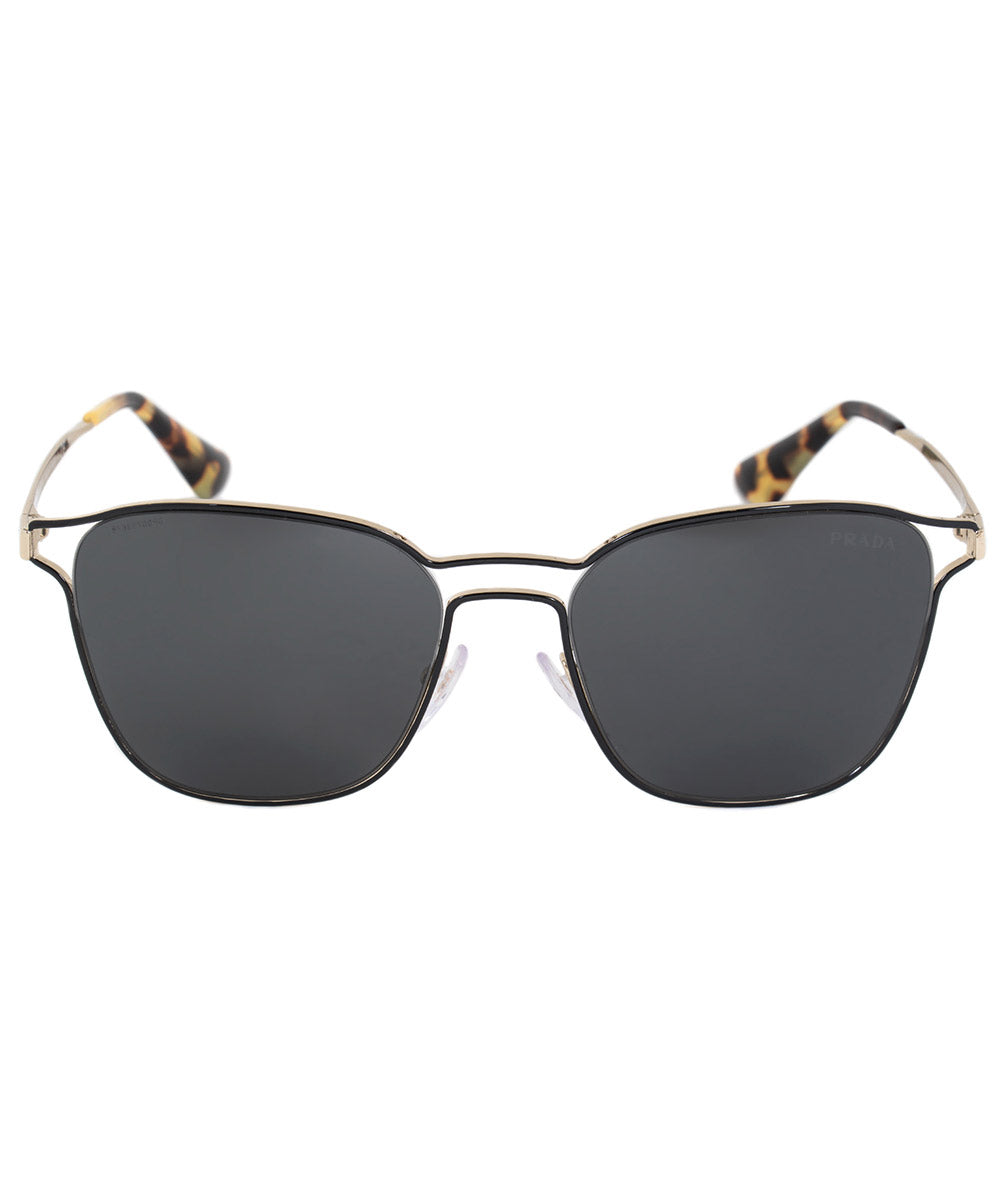 title:Prada Cinema Square Sunglasses PR54TS 1AB5S0 55 | Black Frame | Carbon Lenses;color:Black