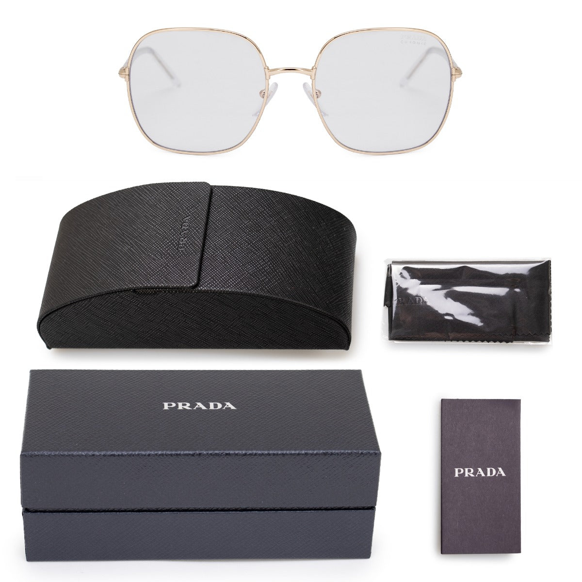 title:Prada Square Sunglasses PR67XS ZVN07D 58;color:Gold