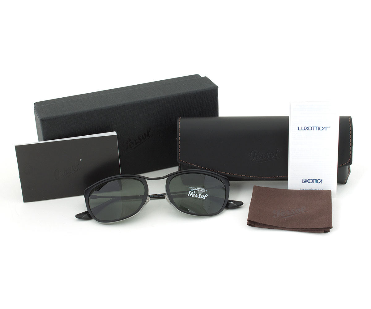 title:Persol PO3081S 1004/31 Sunglasses | Black and Matte Crystal Frame | Grey Lens;color:not applicable