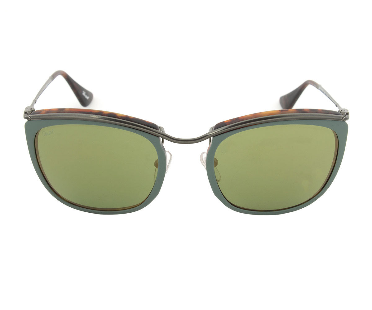 title:Persol PO3081S 1007/08 Sunglasses | Green and Matte Havana Frame | Green Mirror Gold Lens;color:not applicable