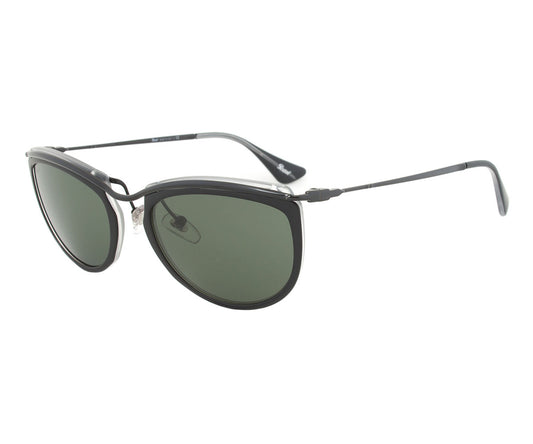 title:Persol PO3082S 1004/31 Sunglasses | Black and Matte Crystal Frame | Grey Lens;color:Black