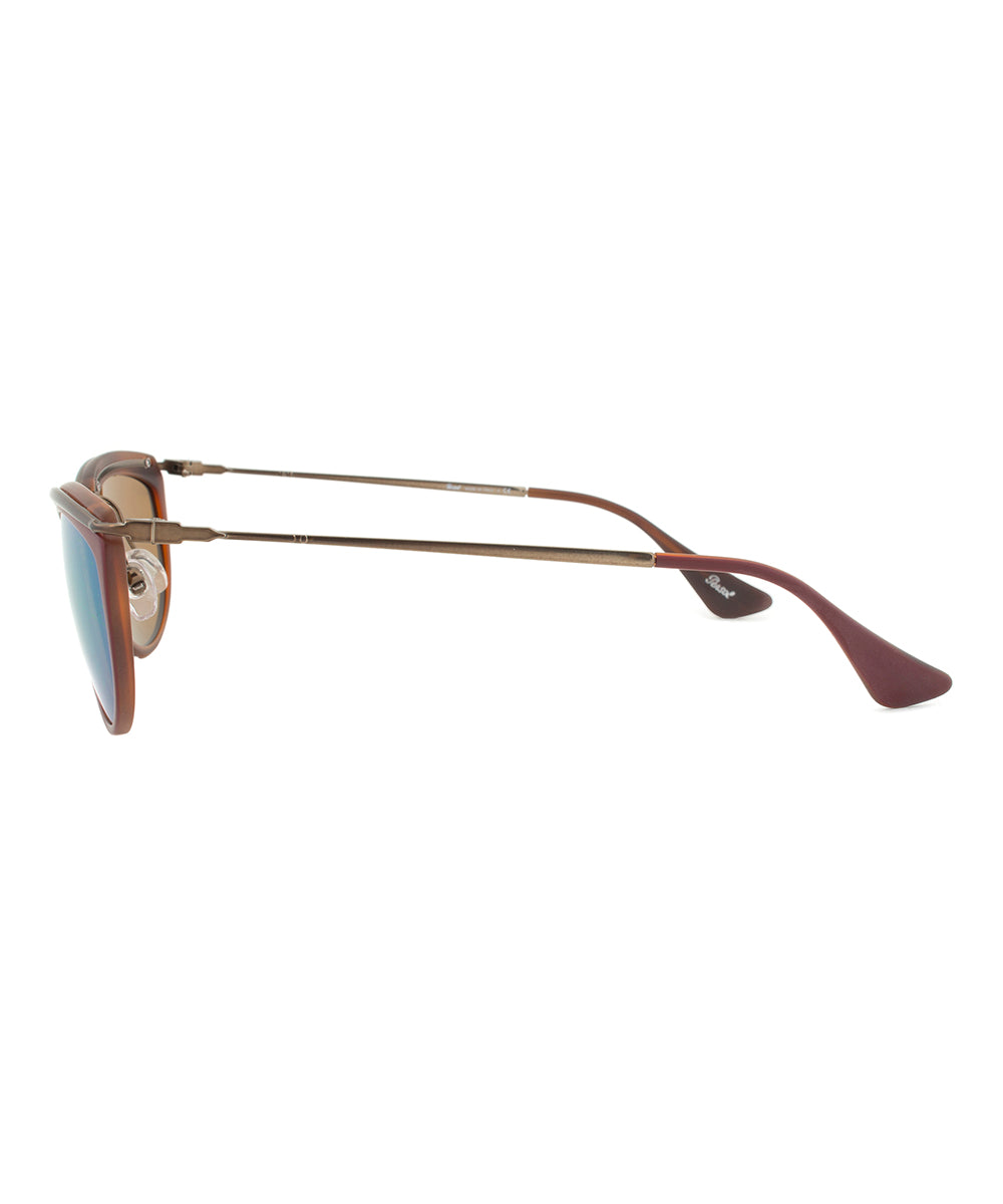 title:Persol PO3082S 1006/07 Sunglasses | Red and Matte Havana Frame | Brown Mirror Gold Lens;color:Red