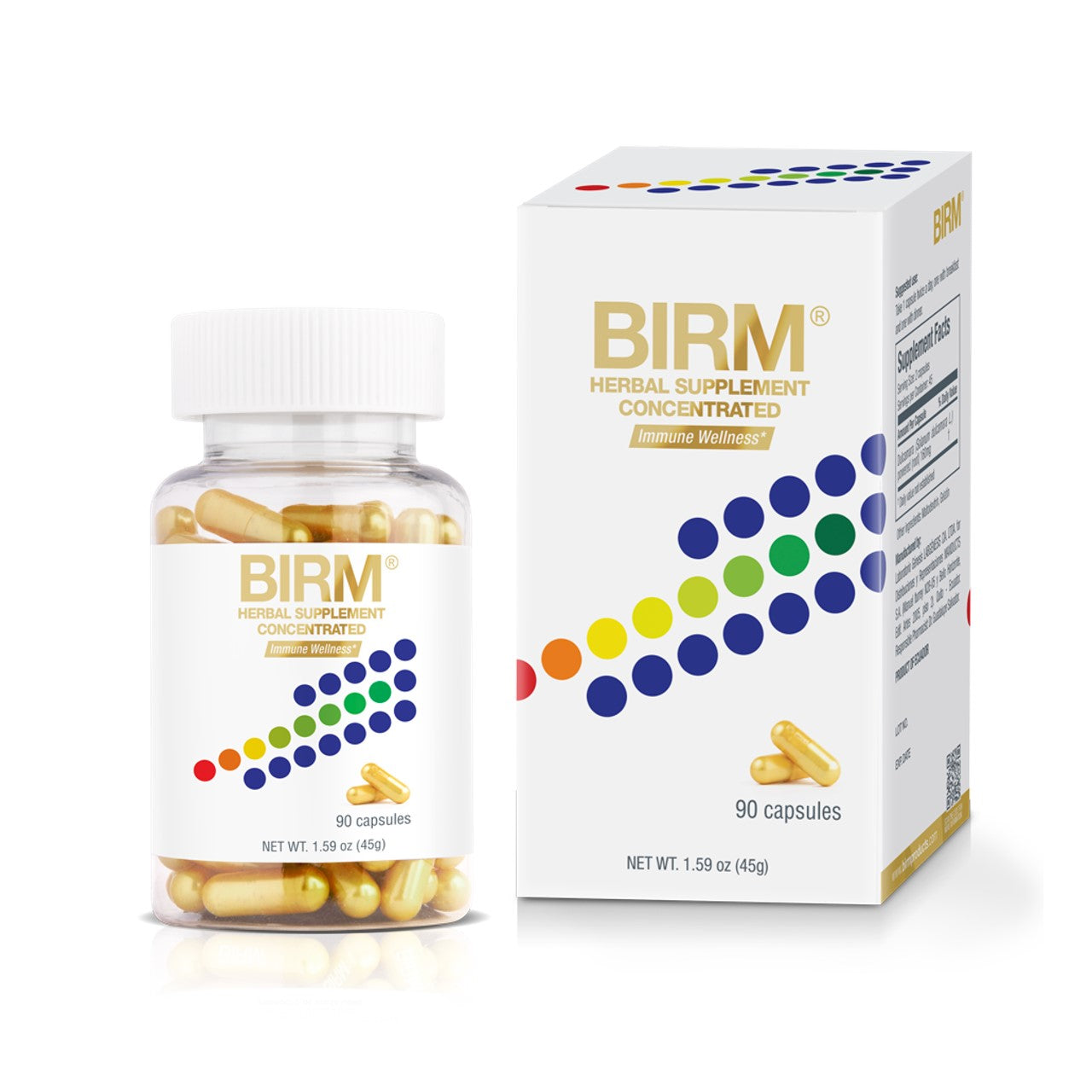 BIRM Concentrated Herbal Supplement, Immune System Natural - 90 Capsules