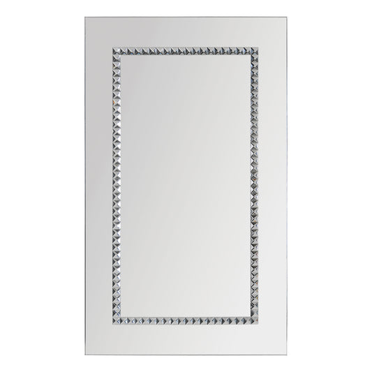 title:Embedded Jewels Mirror;color:Plated Satin Nickel