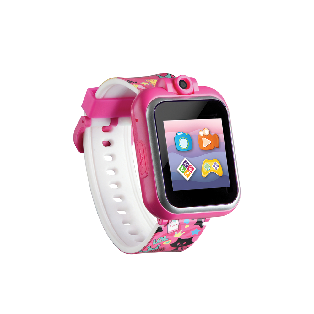 PlayZoom 2 Kids Smartwatch: Fuchsia Kitty Cats Print affordable smart watch