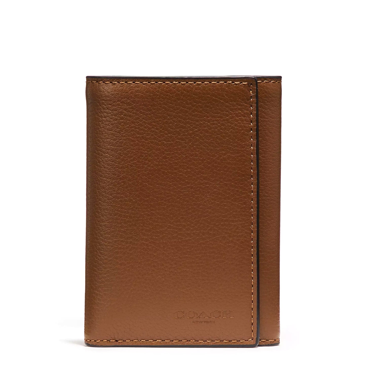 title:Coach Men's Trifold Wallet;color:Saddle