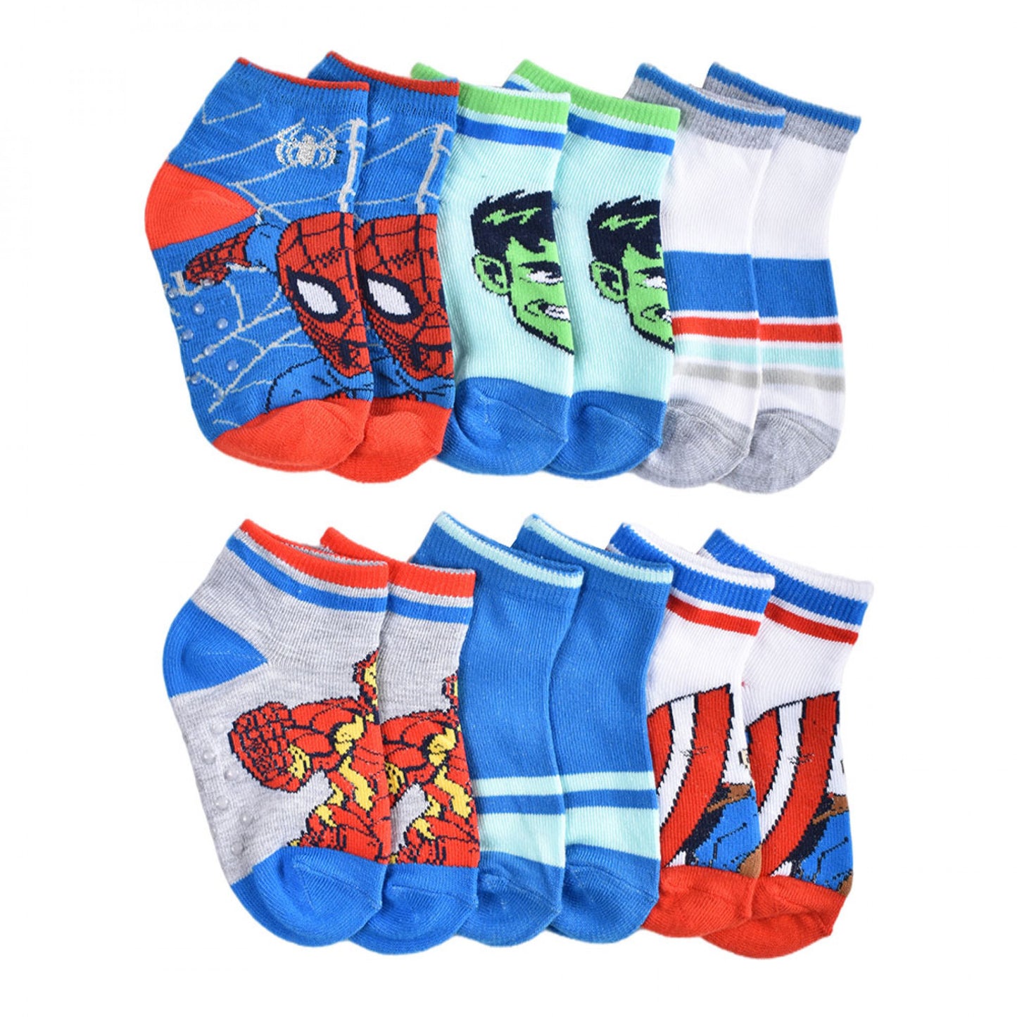 title:Marvel Superhero Adventures Baby Boy Variety Crew Socks 6-Pack;color:Multi-Color