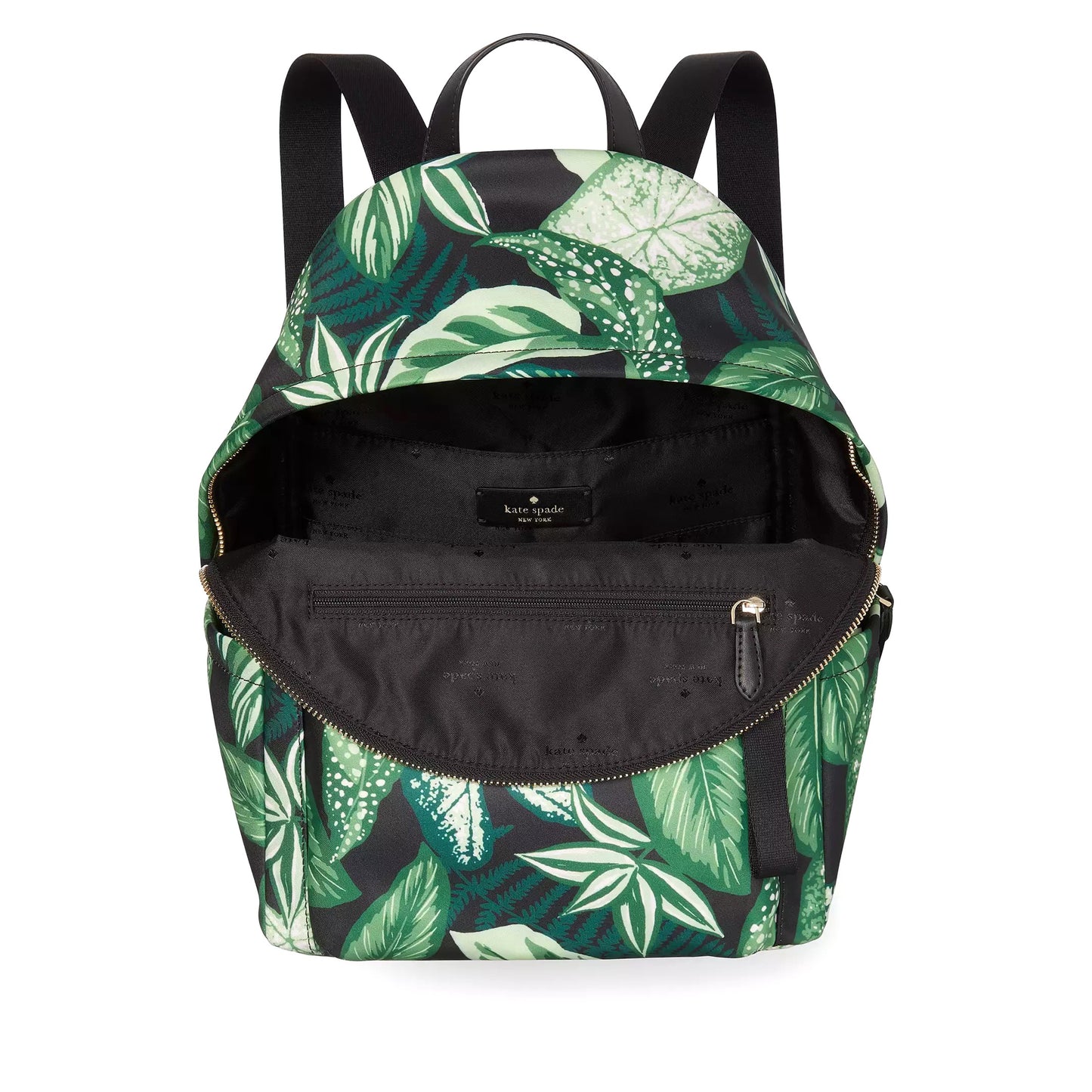 title:Kate Spade Women's Chelsea Fern Foliage Medium Backpack;color:Green Multi