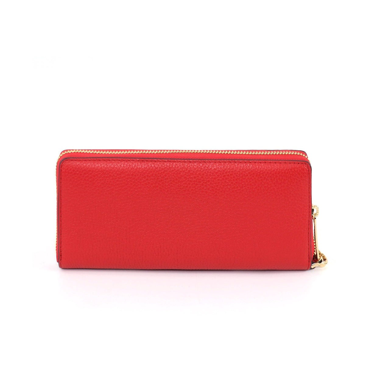 title:Michael Kors Women's Jet Set Travel Large Pebbled Leather Continental Wallet;color:Bright Red