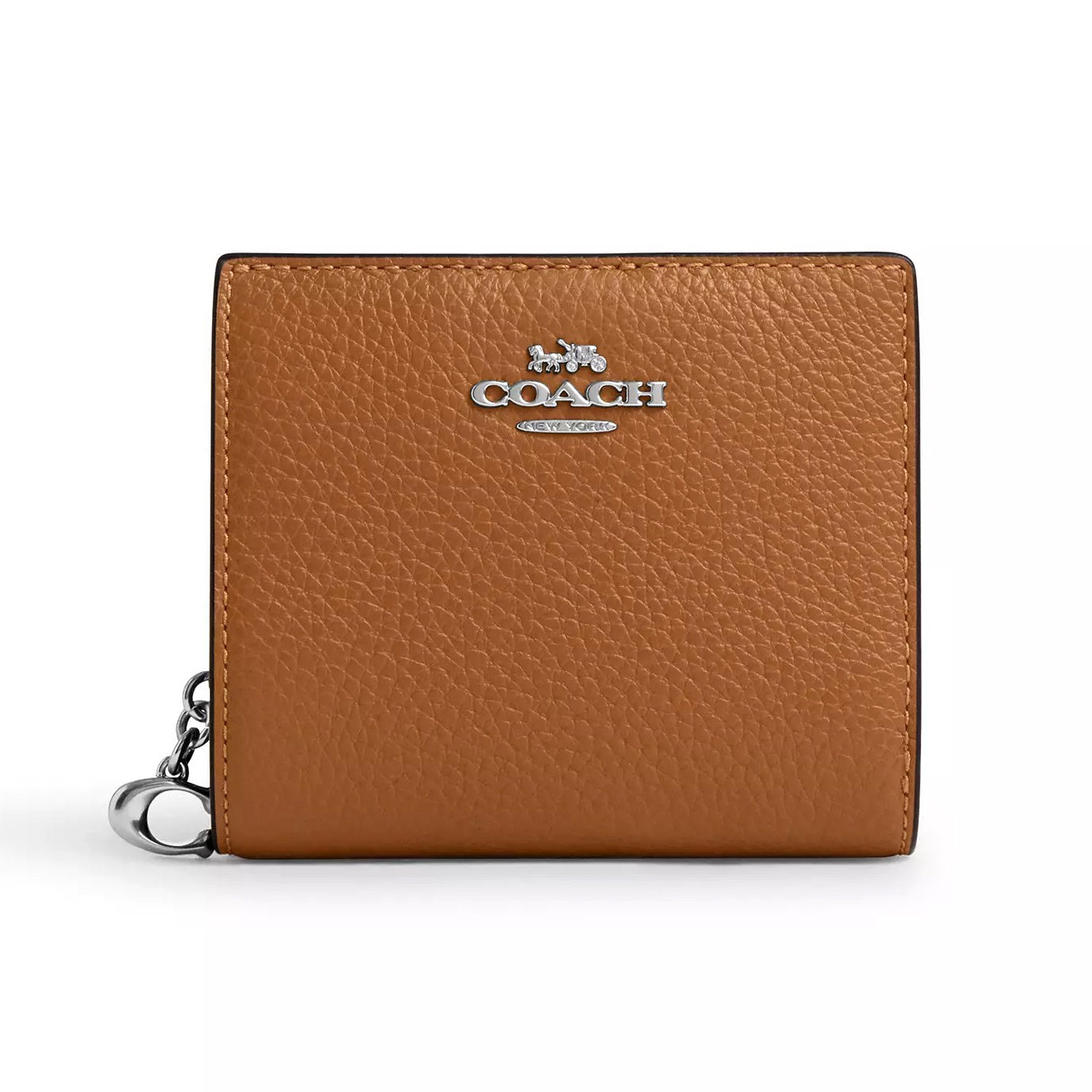 title:Coach Women's Snap Wallet;color:Light Saddle