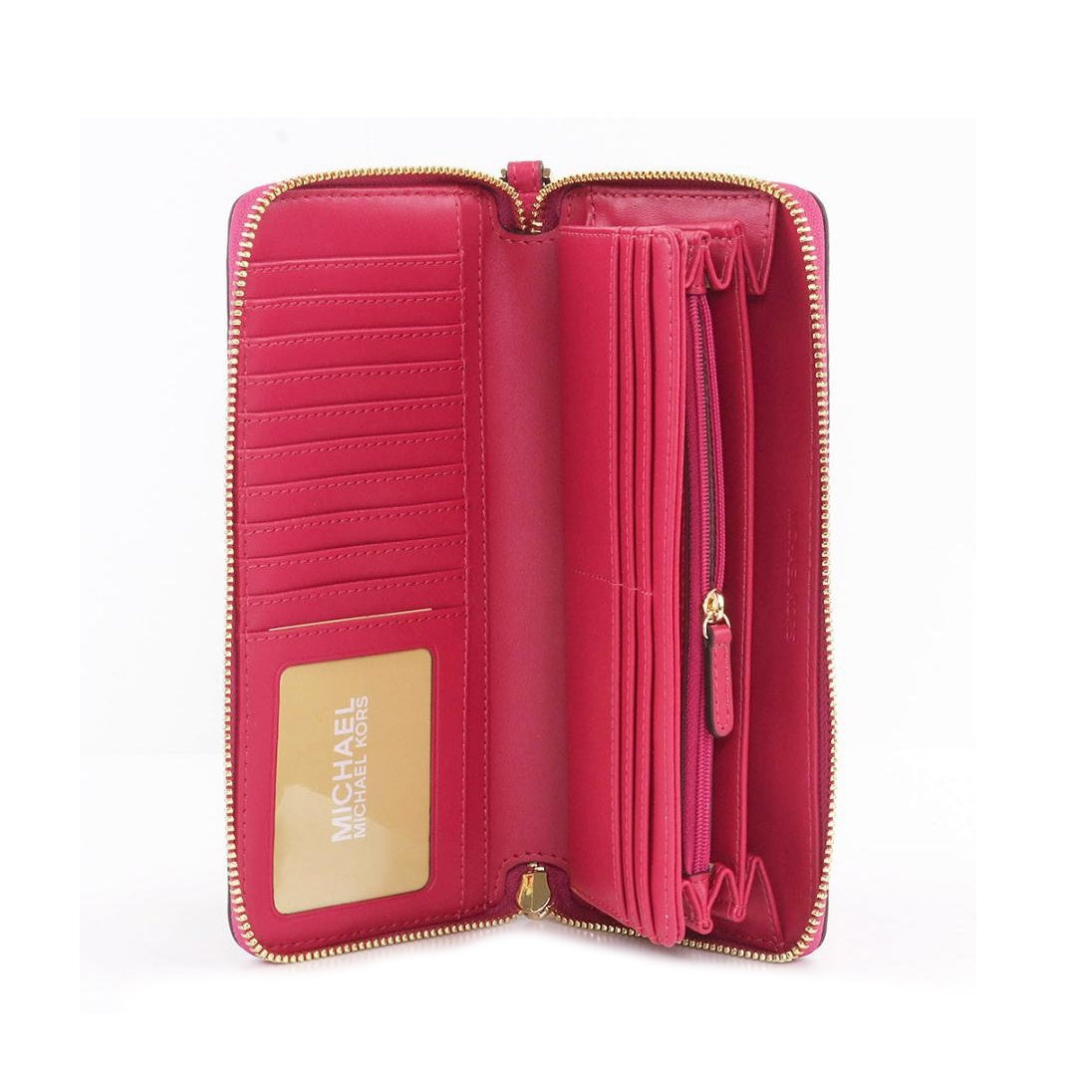 title:Michael Kors Women's Jet Set Travel Large Continental Wallet ;color:Electric Pink