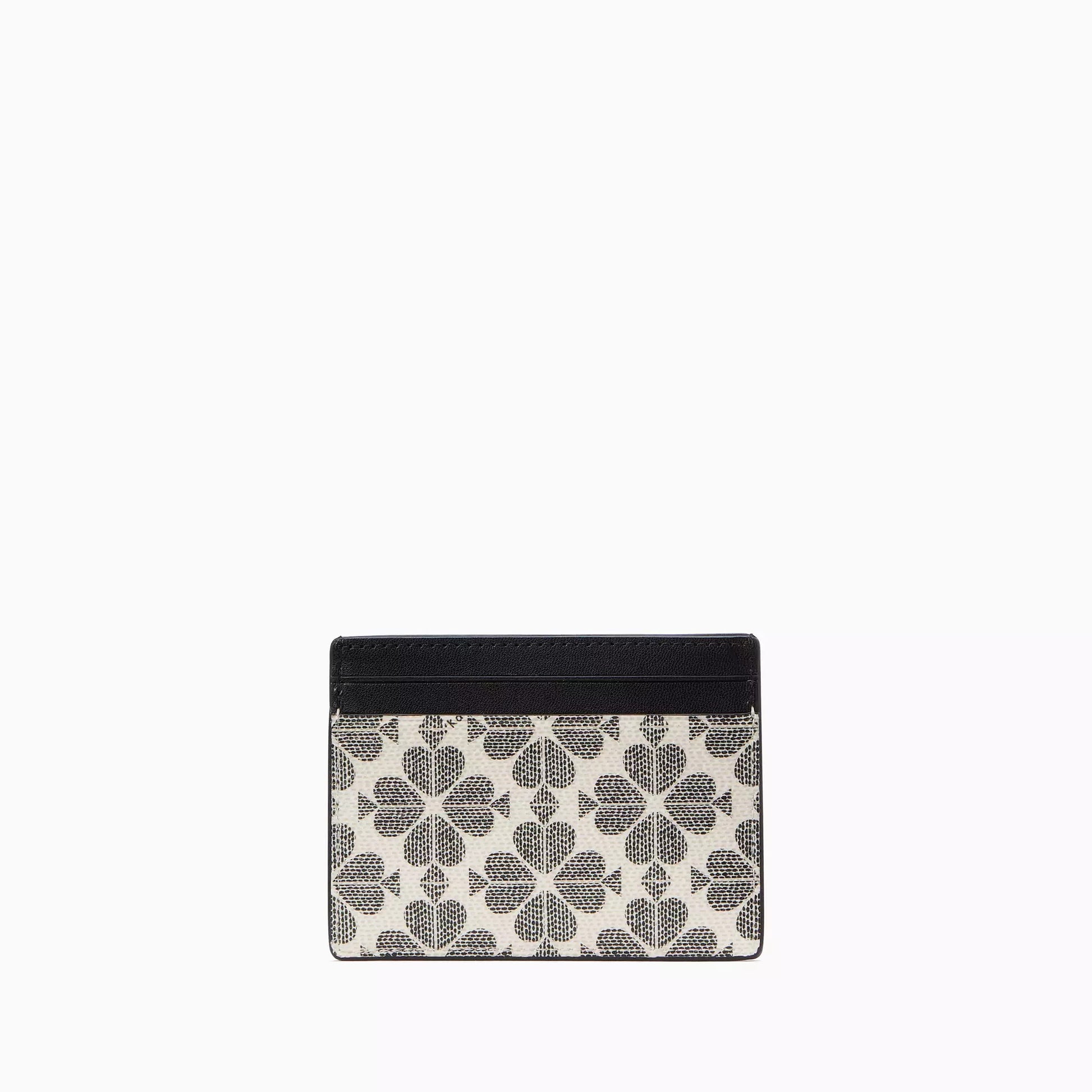 title:Kate Spade Women's Signature Spade Flower Small Slim Card Holder;color:Black Multi