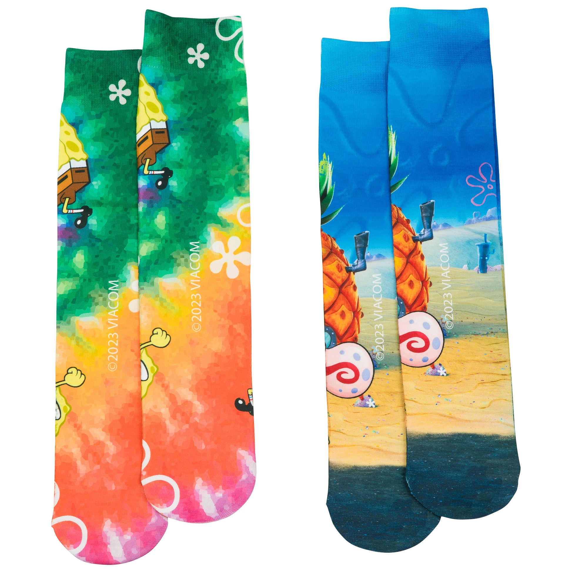 title:SpongeBob SquarePants I'm Ready Crew Socks 2-Pair VHS Shaped Box Set;color:Multi-Color