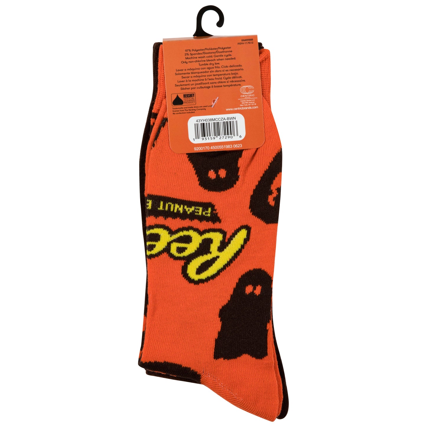 title:Hershey's Kisses and Reese's Cups Spooky 2-Pairs of Crew Socks;color:Multi-Color