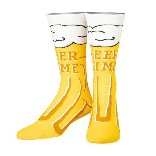 title:Beer Time Crew Socks;color:Yellow