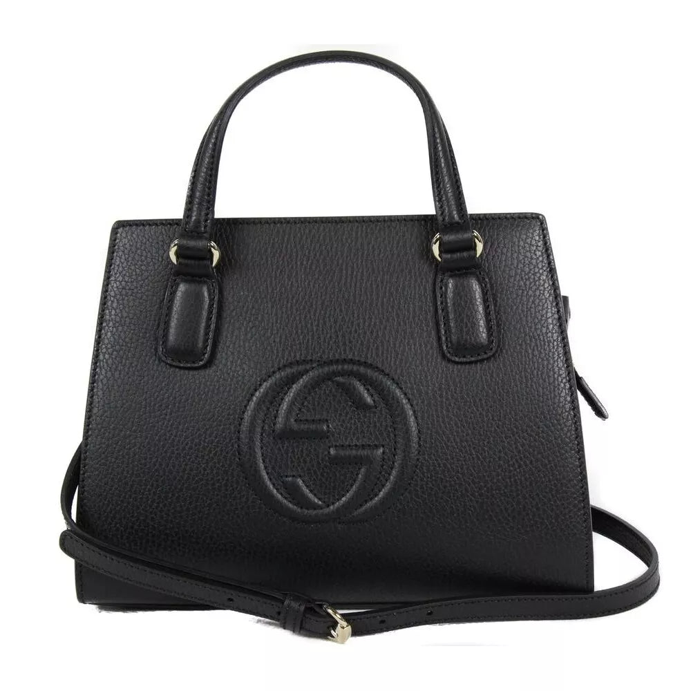 GG Soho Leather Large Tote Bag Black