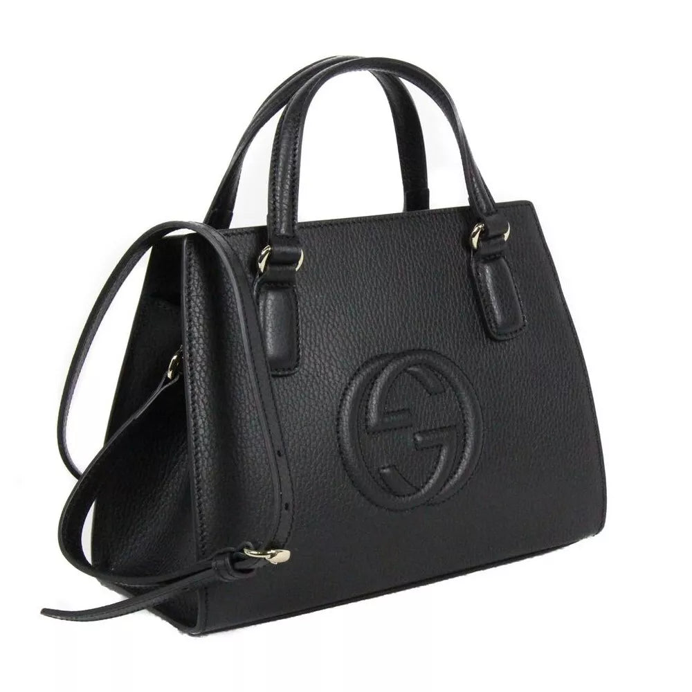 GG Soho Leather Large Tote Bag Black