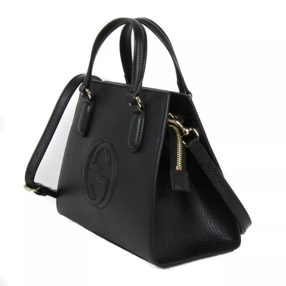 GG Soho Leather Large Tote Bag Black