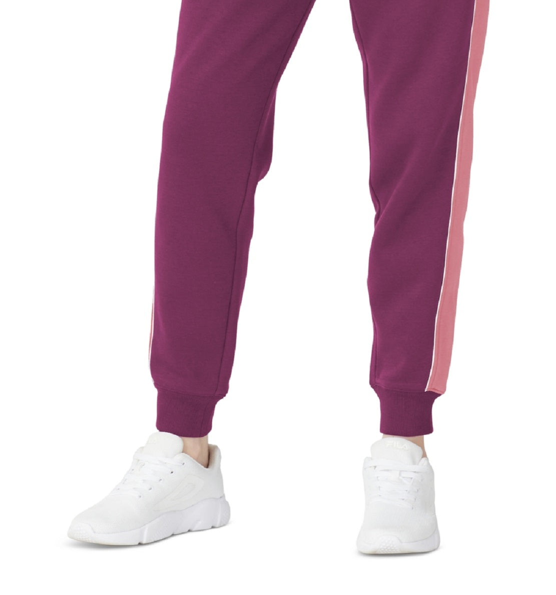 Fila Women's Vigor Mid Rise Colorblocked Fleece Joggers Purple