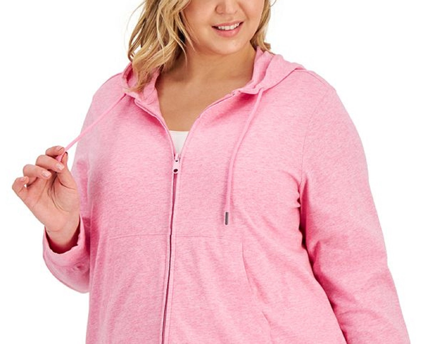 ID Ideology Women's Full Zip Hooded Jacket Pink