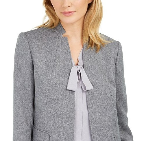 Anne Klein Women's Jacket Open Front Gray Size 8